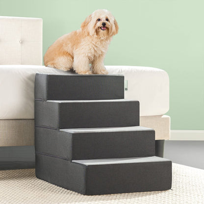 4 Step Easy Pet Stairs/Pet Ramp/Pet Ladder/Grey, X-Large